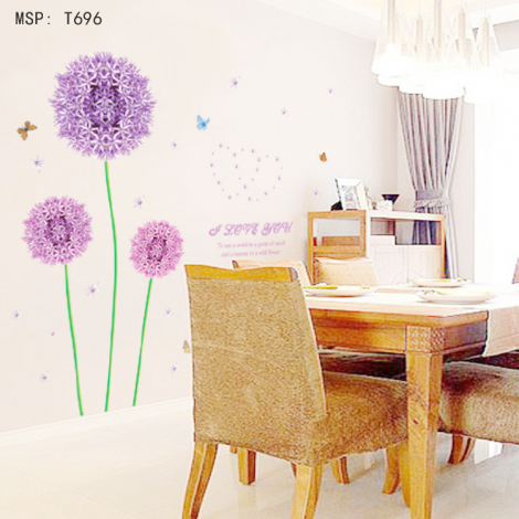 Decal Bồ công anh tím
