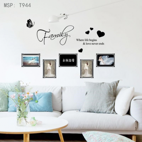 Decaldán tường khung ảnh Family