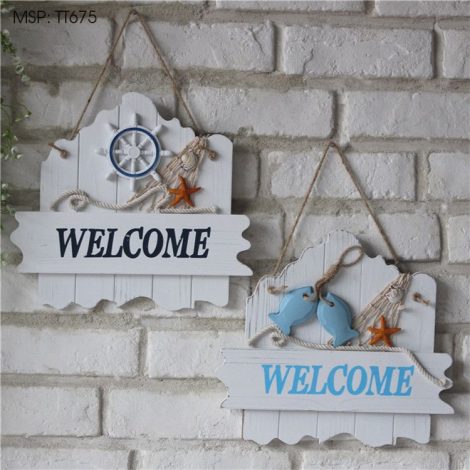 Bảng Welcome gỗ số 1