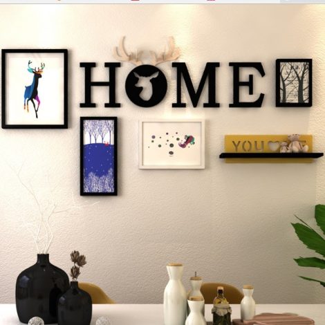 Bộ 4 khung HOME và kệ trang trí