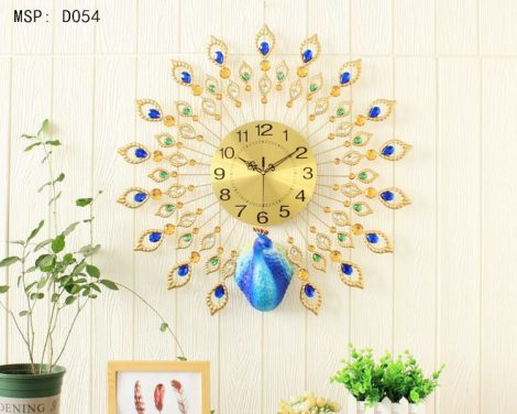 Đồng hồ treo tường Công xòe 3D số 1