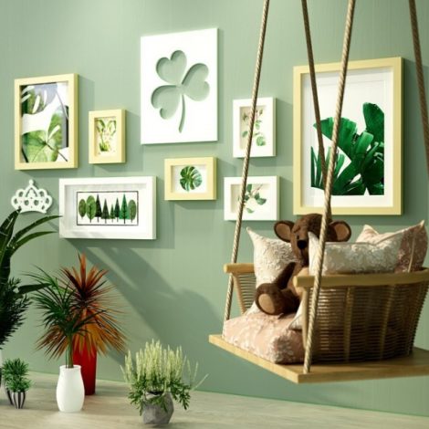 Bộ 7 khung cao cấp kèm khung Cỏ ba lá