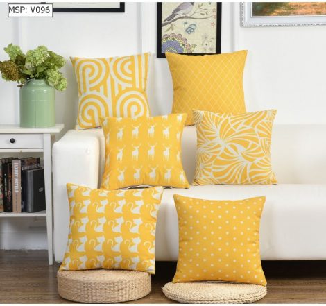 Vỏ gối họa tiết vàng basic