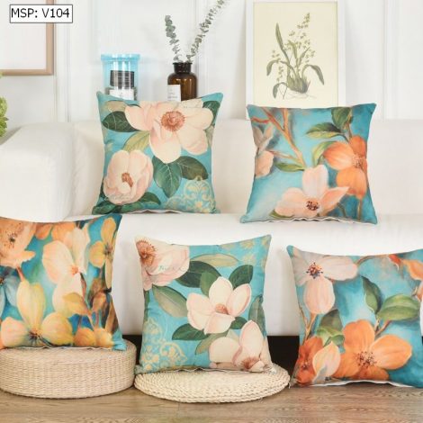 Vỏ gối hình hoa trà
